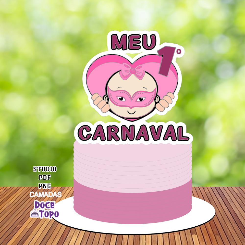 Topo de Bolo Carnaval 03 Studio/PDF/PNG