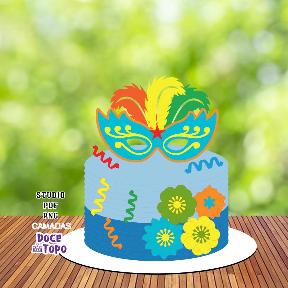 Topo de Bolo Carnaval 05 Studio/PDF/PNG