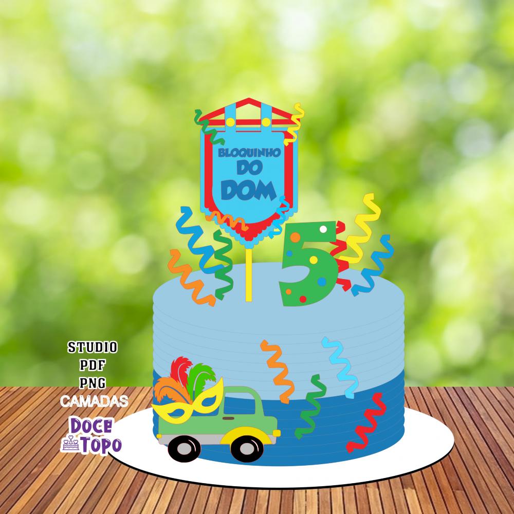 Topo de Bolo Carnaval 06 Studio/PDF/PNG