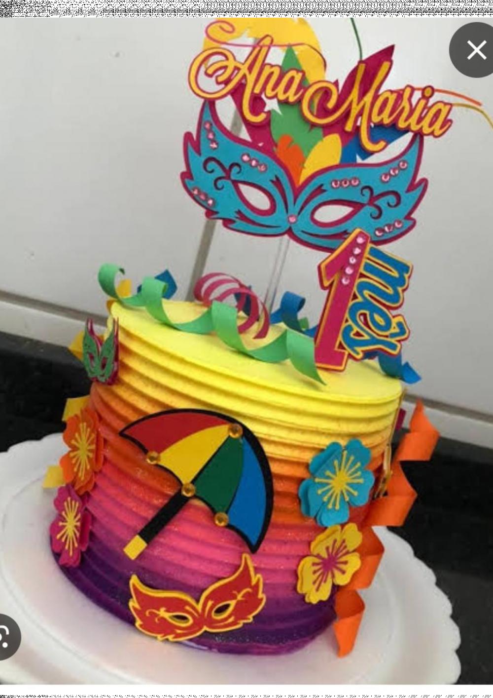 Topo de Bolo Carnaval 09 Studio/PDF/PNG