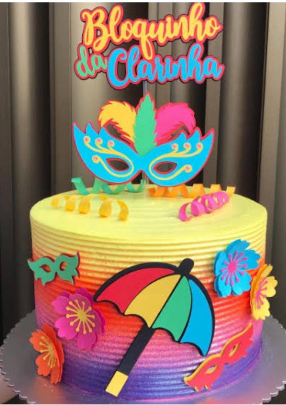 Topo de Bolo Carnaval 10 Studio/PDF/PNG