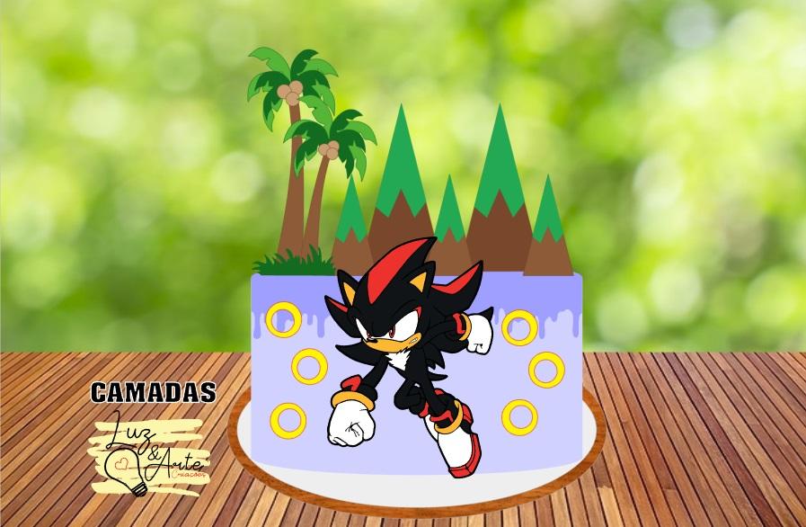 Topo de Bolo Sonic Shadow 01 Studio/PDF