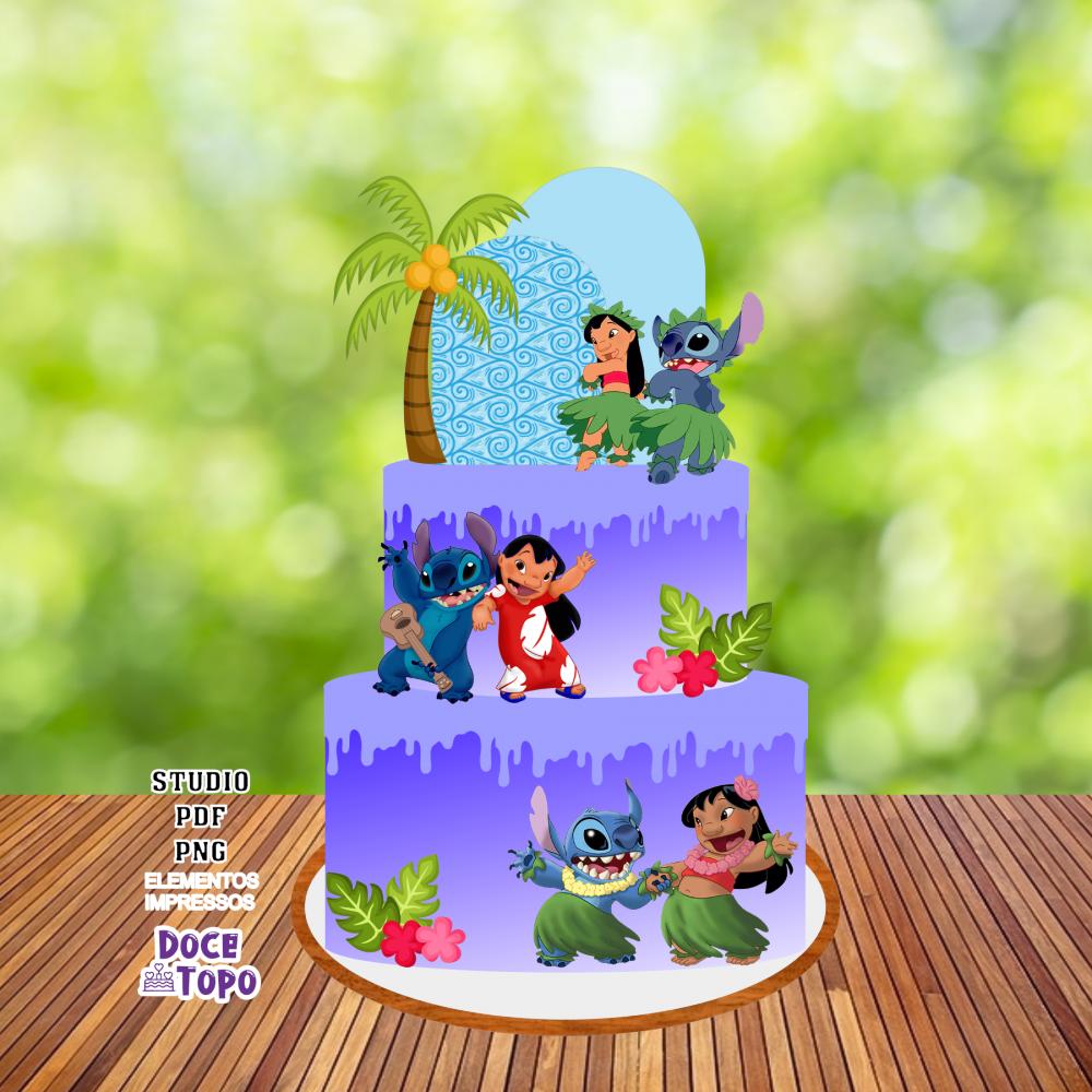 Topo de Bolo Stitch 05 Studio/PDF/PNG