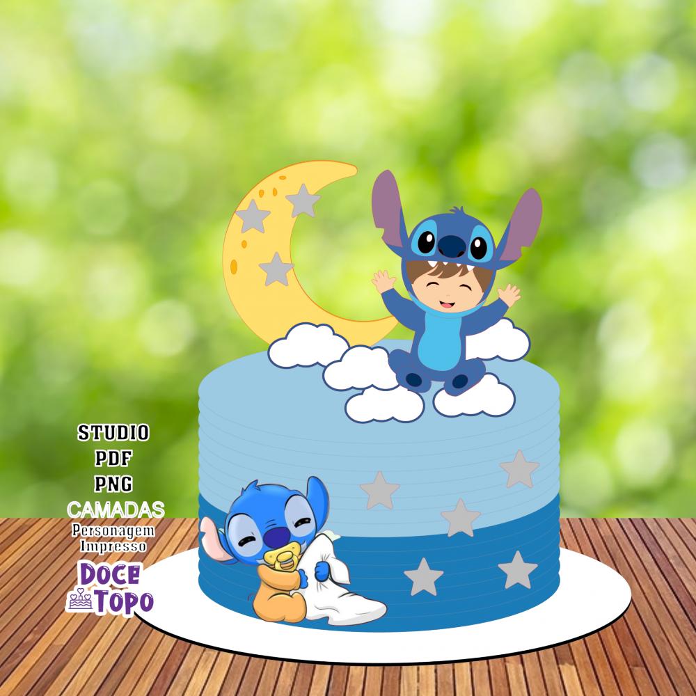Topo de Bolo Stitch 12 Studio/PDF/PNG