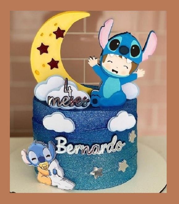 Topo de Bolo Stitch 12 Studio/PDF/PNG