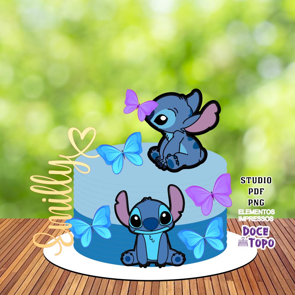 Topo de Bolo Stitch 14 Studio/PDF/PNG