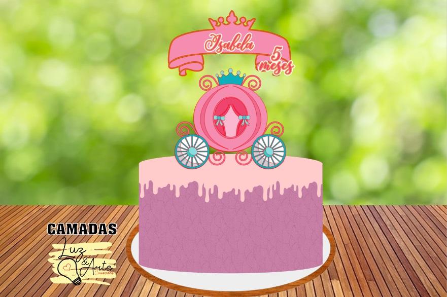 Topo de Bolo Carruagem 01 - STUDIO/ PDF