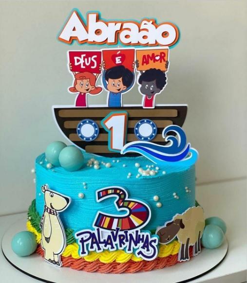 Topo de Bolo 3 Palavrinhas 03 Studio/PDF/PNG