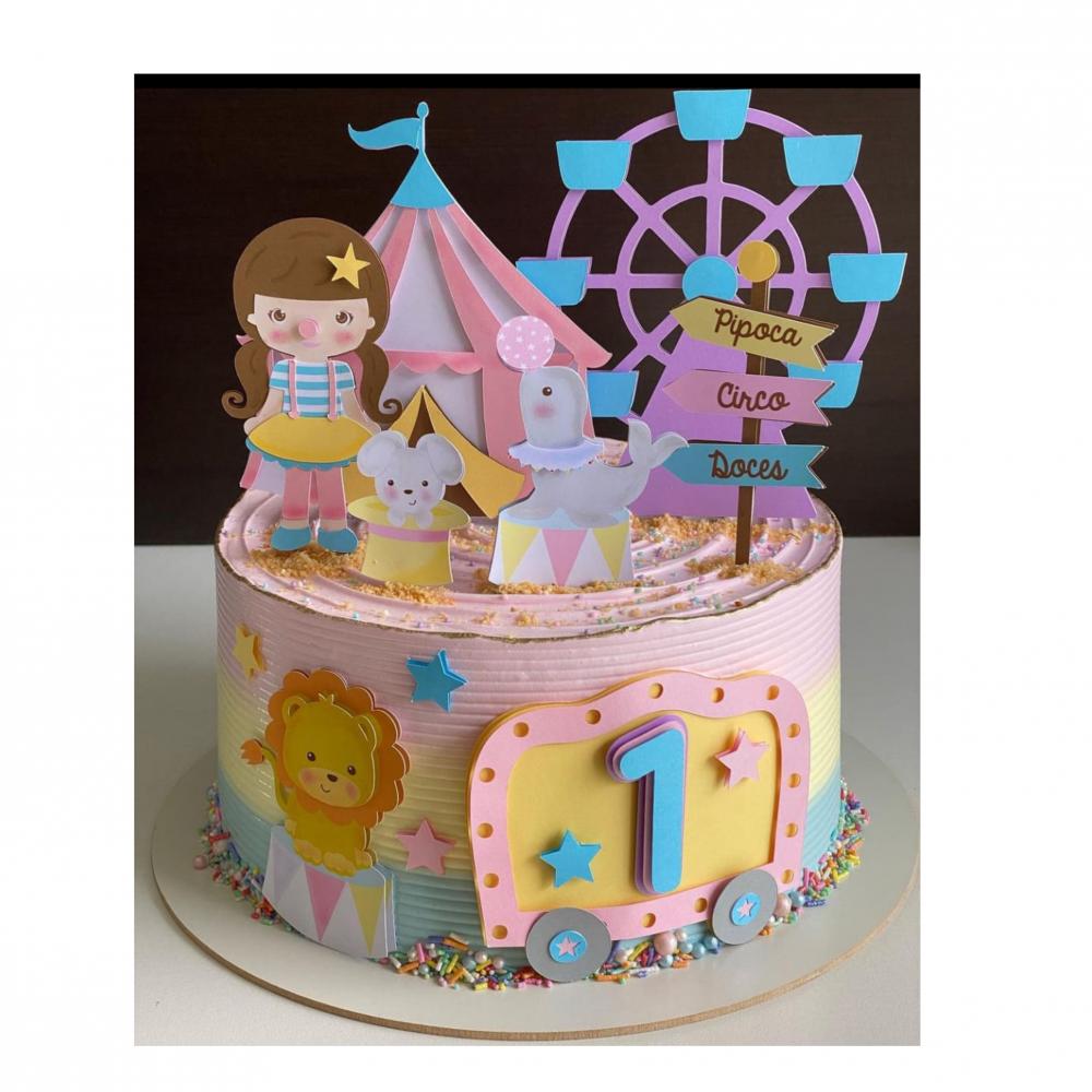 Topo de Bolo Circo 04 Studio/PDF/PNG