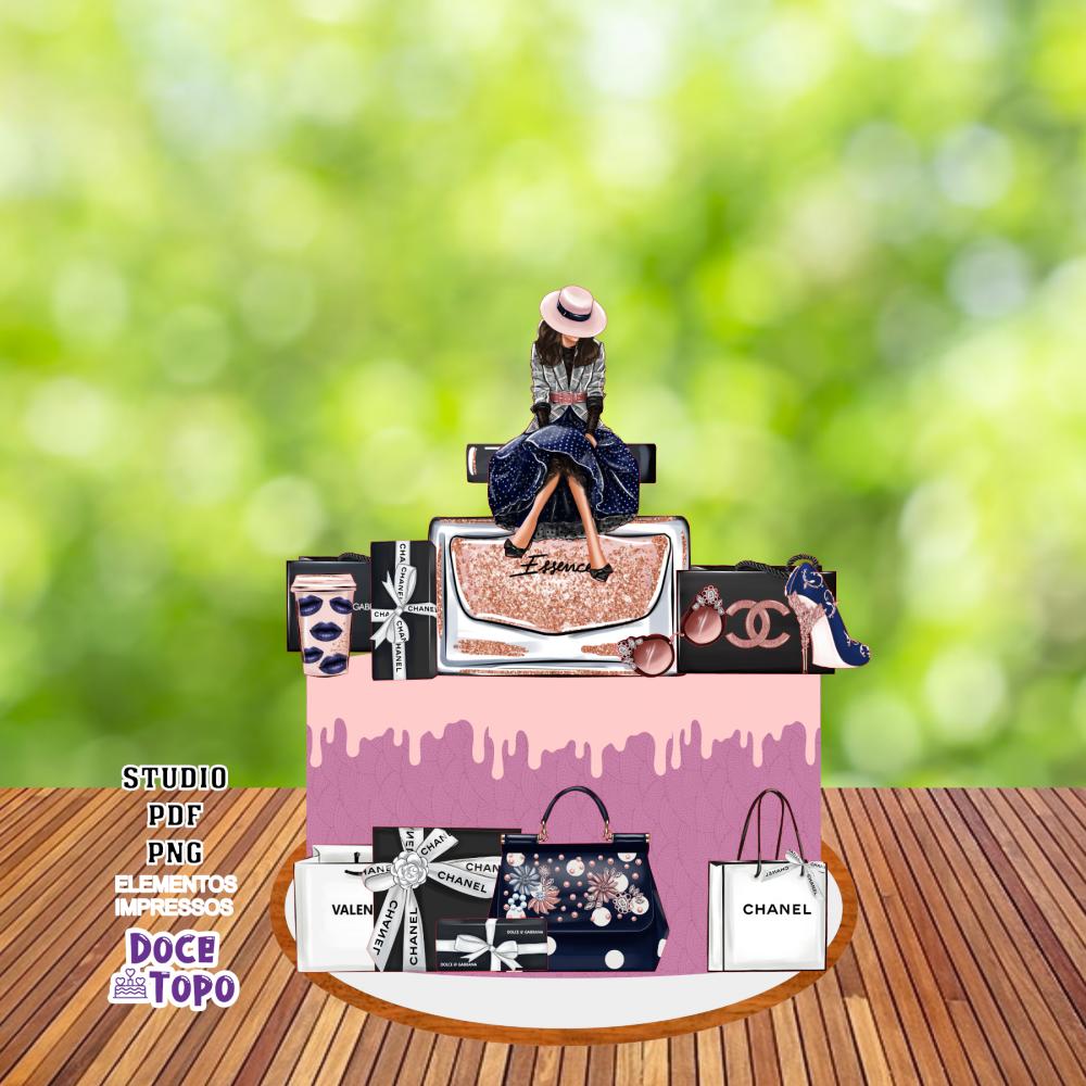 Topo de Bolo Compras 01 Studio/PDF/PNG