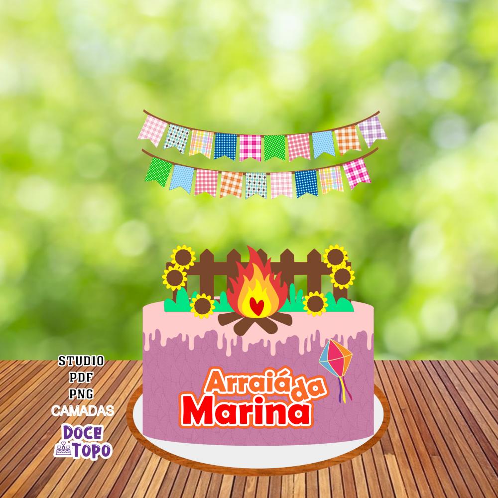 Topo de Bolo Festa Junina 01 Studio/PDF/PNG