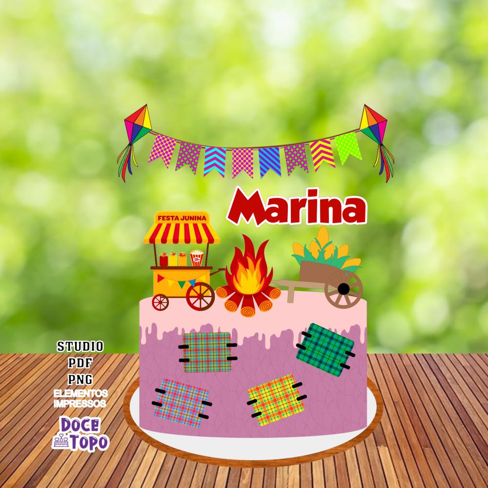 Topo de Bolo Festa Junina 02 Studio/PDF/PNG
