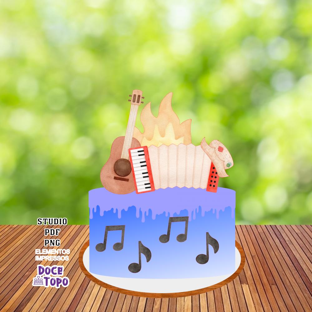 Topo de Bolo Festa Junina 18 Studio/PDF/PNG