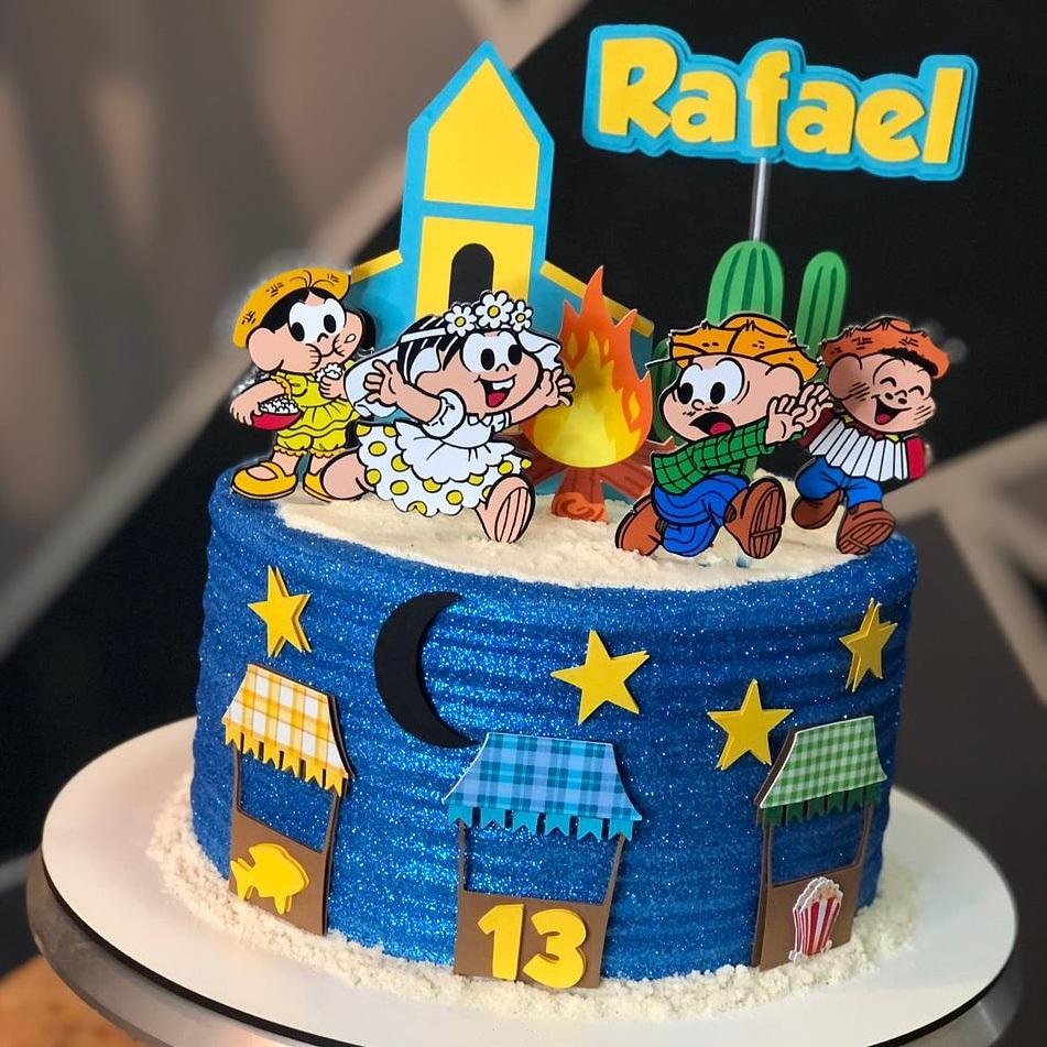 Topo de Bolo Festa Junina Turma da Mônica 01 Studio/PDF/PNG