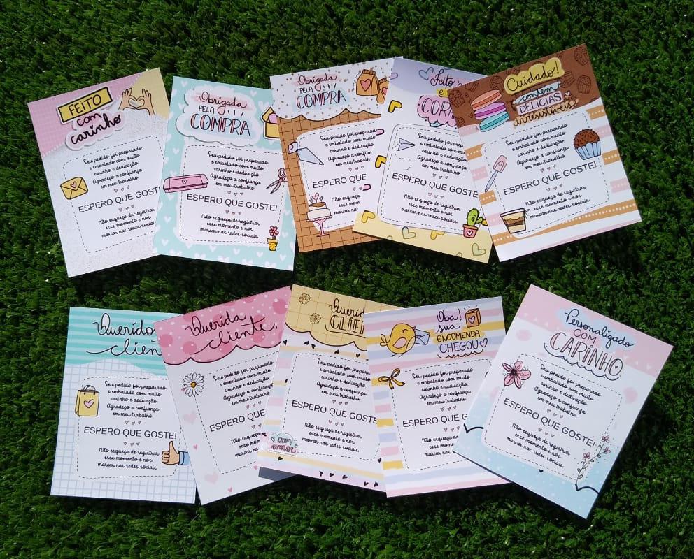 Arquivo Cartões Agradecimento Clientes STUDIO/PDF/PNG