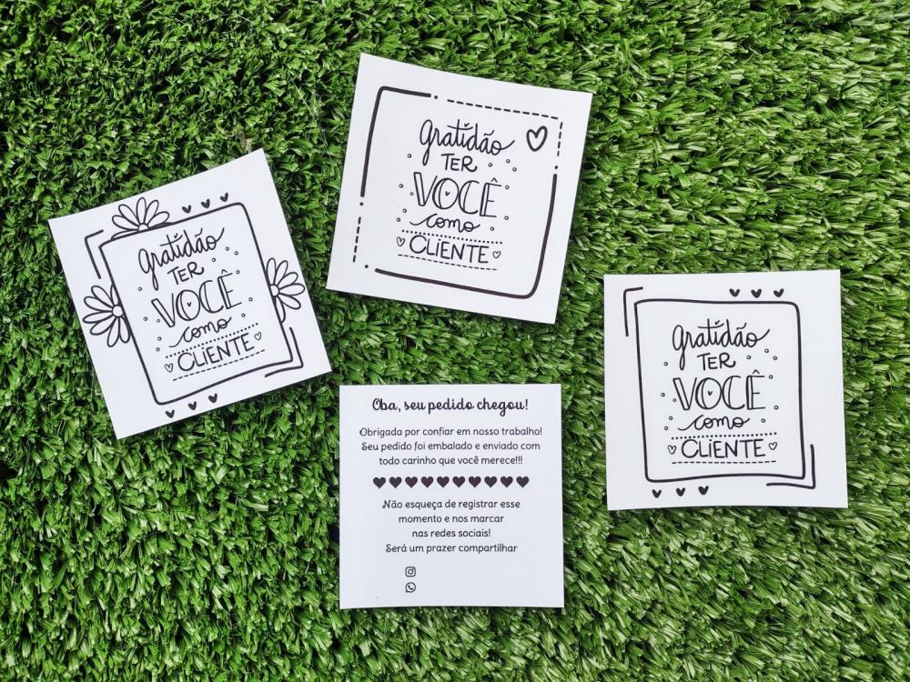 Arquivo Cartões Agradecimento Clientes STUDIO/PDF/PNG
