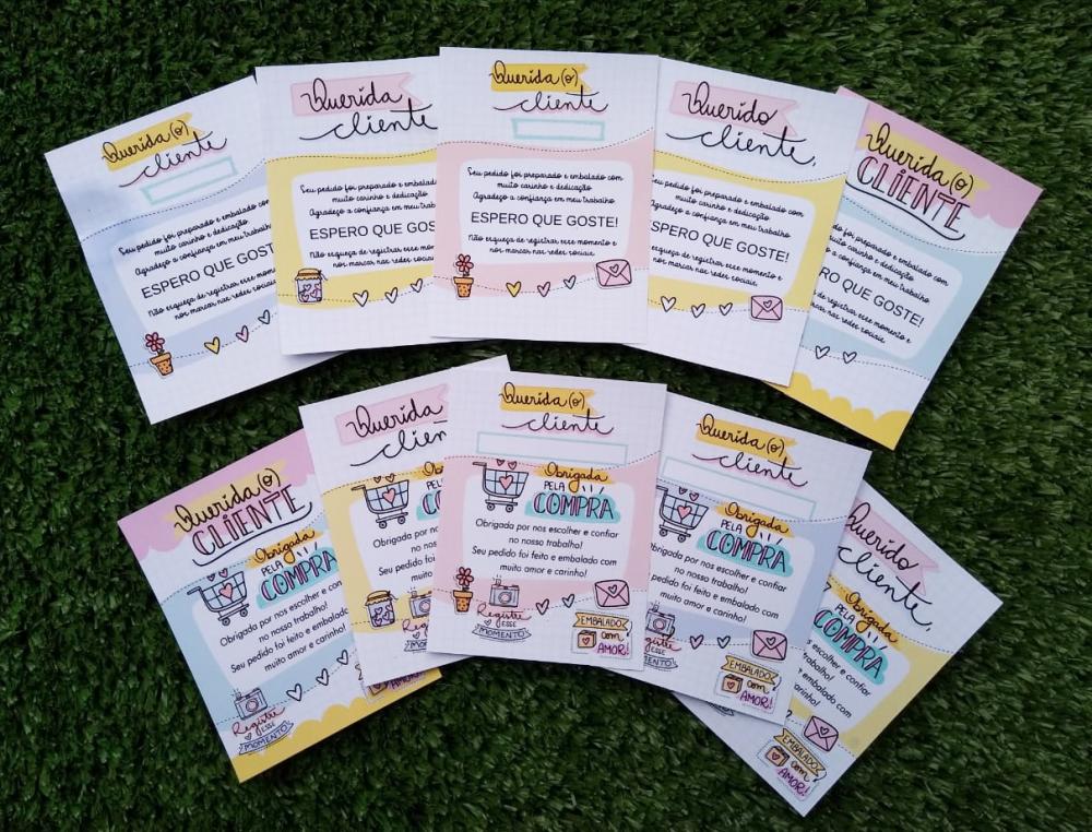 Arquivo Cartões Agradecimento Clientes STUDIO/PDF/PNG
