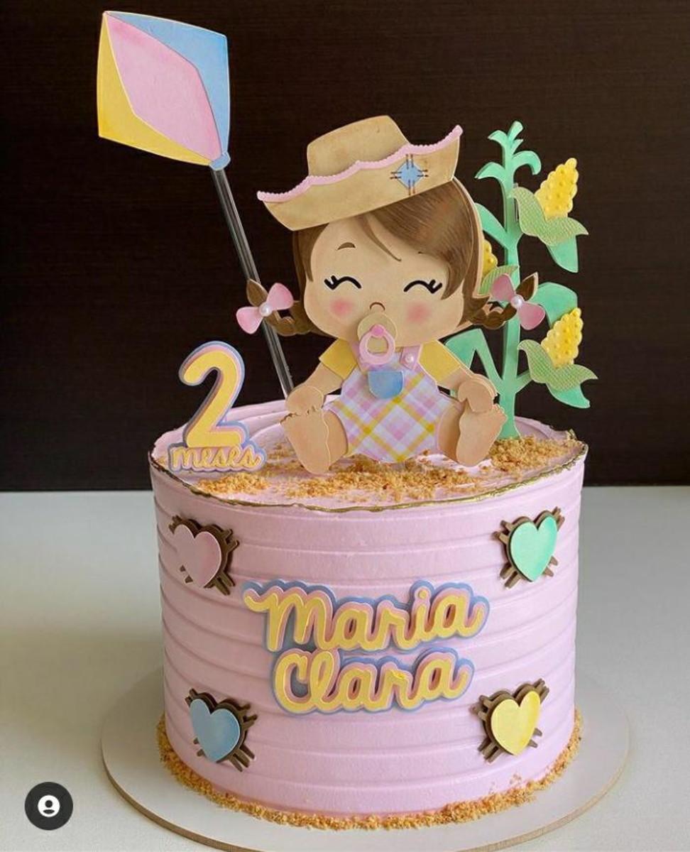 Topo de Bolo Baby Festa Junina 04 Studio/PDF/PNG