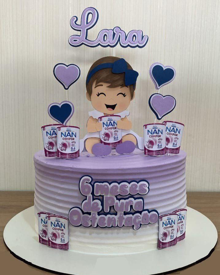 Topo de Bolo Bebê Lata de Nan 01 Studio/PDF/PNG