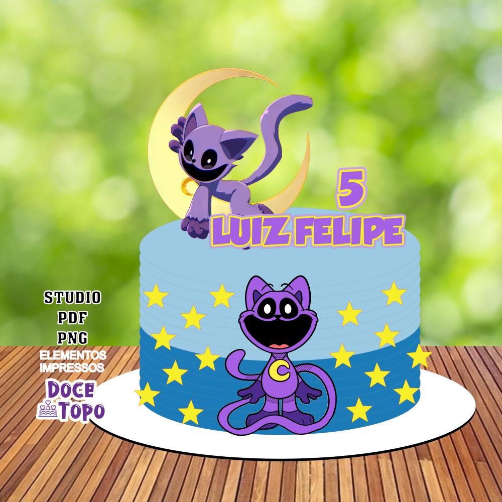 Topo de Bolo Catnap 01 Studio/PDF/PNG