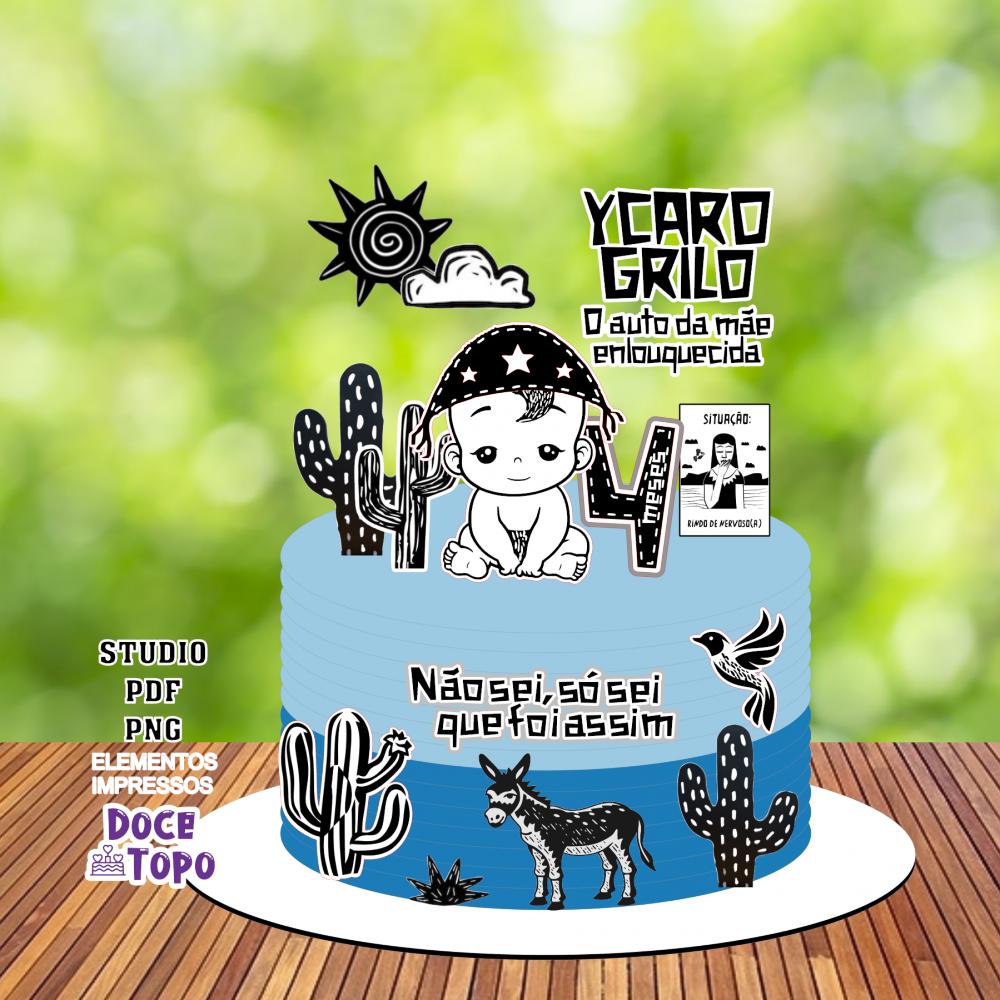 Topo de Bolo Festa Junina - O Auto da Mãe Enlouquecida 01 Studio