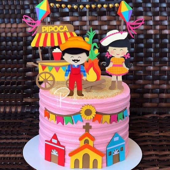 Topo de Bolo Festa Junina 07 Studio/PDF/PNG