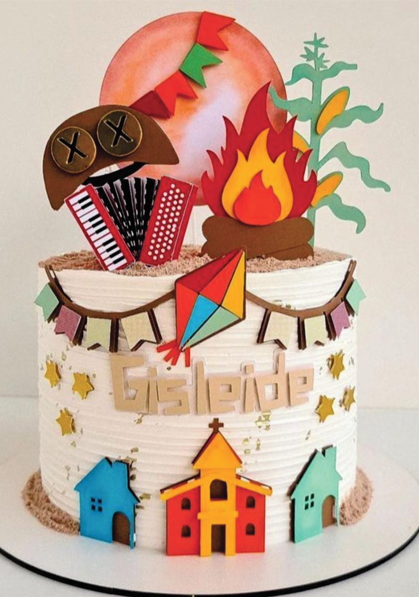 Topo de Bolo Festa Junina 11 Studio/PDF/PNG