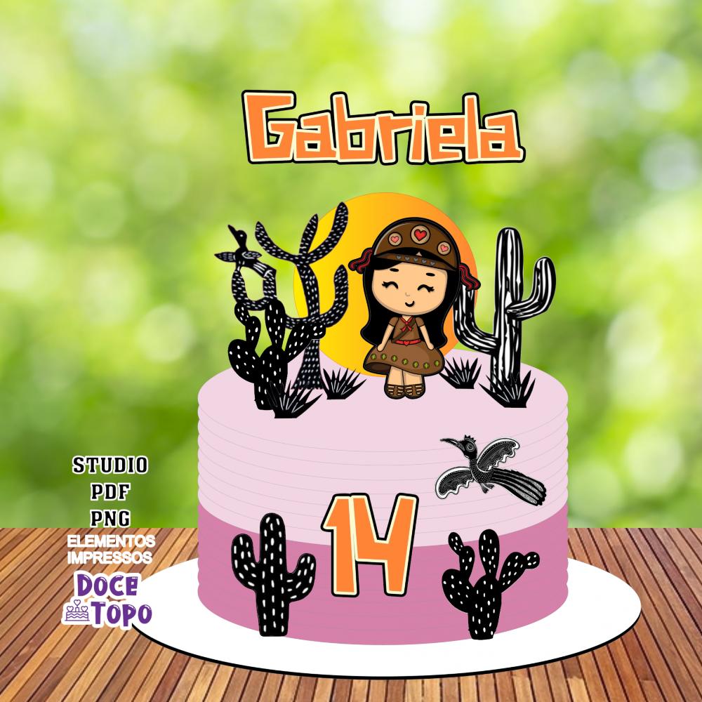 Topo de Bolo Festa Junina 24 Studio/PDF/PNG