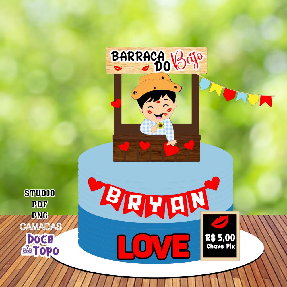 Topo de Bolo Festa Junina 28 Studio/PDF/PNG