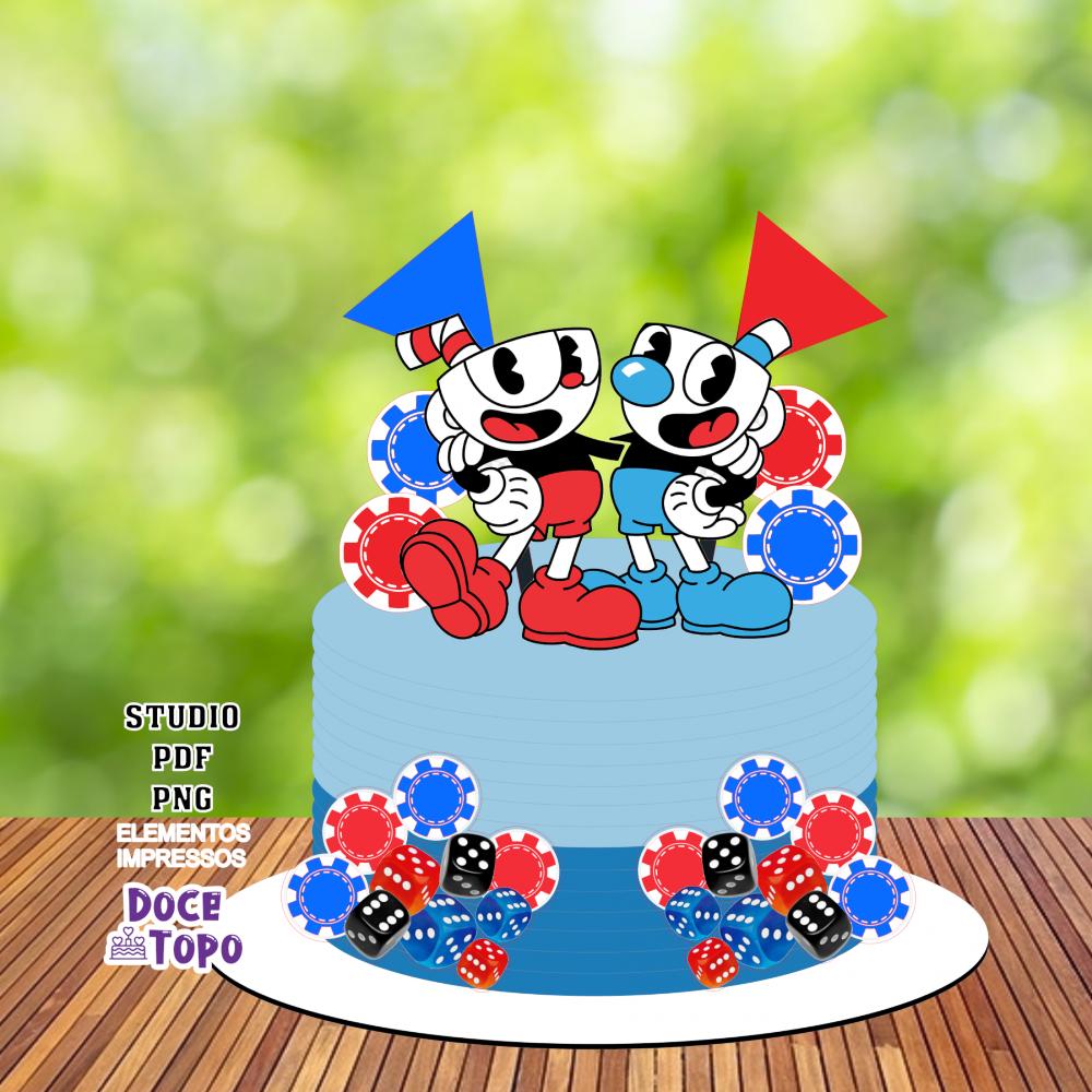 Topo de Bolo Cuphead 01 Studio/PDF/PNG