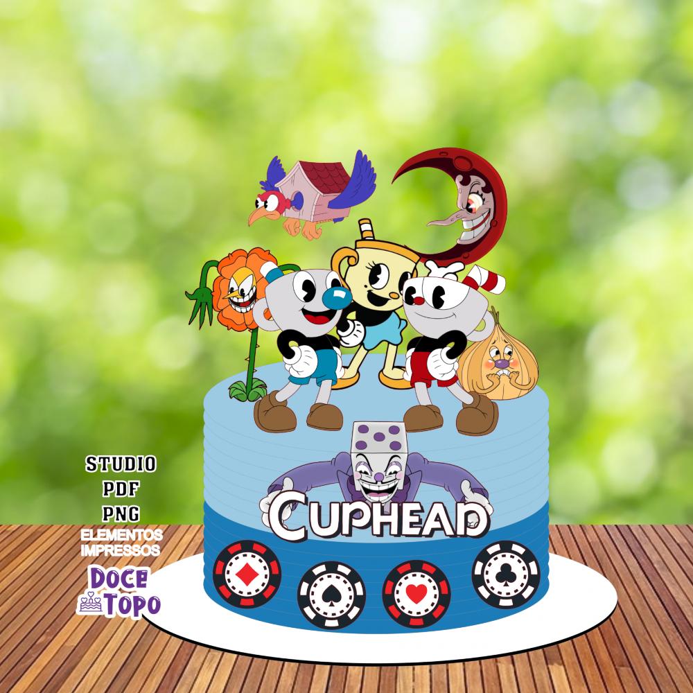 Topo de Bolo Cuphead 02 Studio/PDF/PNG