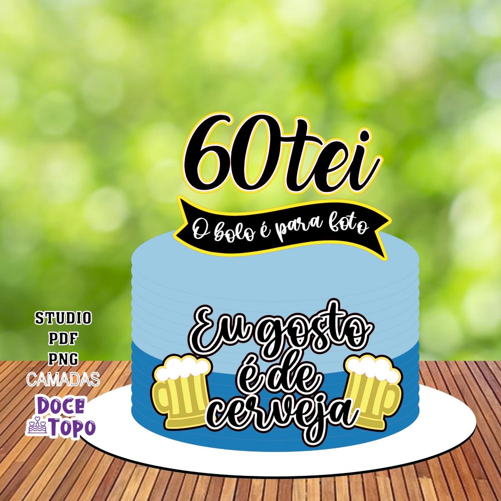 Topo de Bolo Cerveja 01 Studio/PDF/PNG