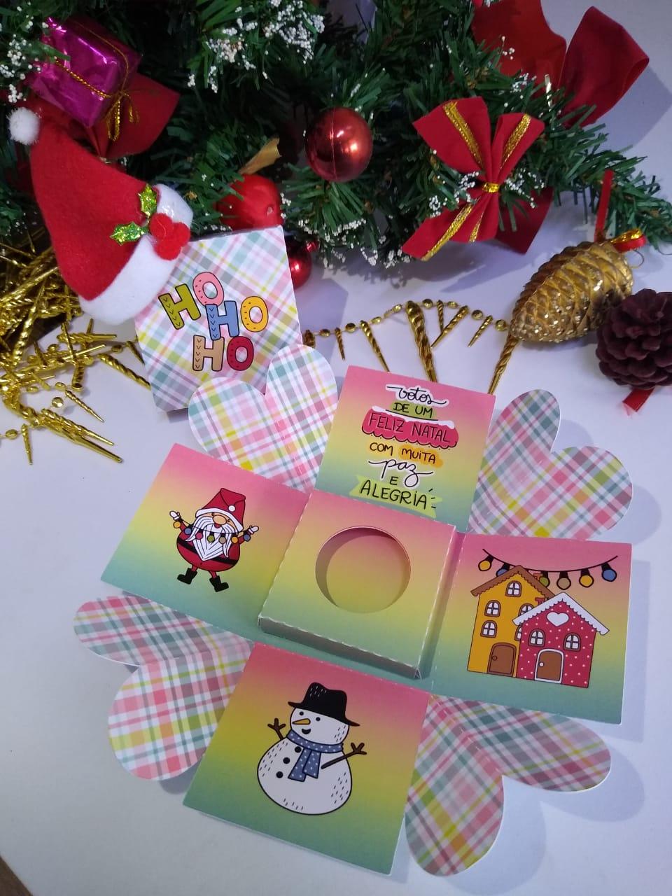 Arquivo de Corte Caixa Explosão 1 Doce Natal PDF/STUDIO