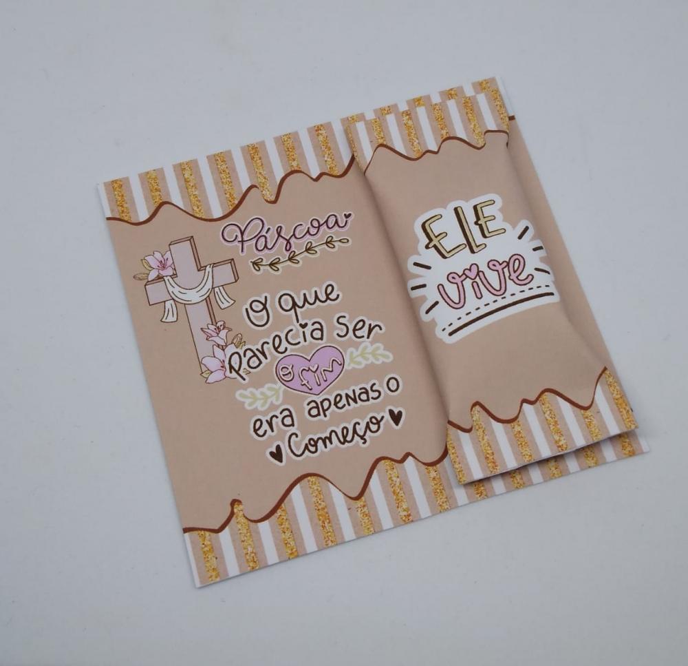 Arquivo Cartão Balinha Páscoa Ele Vive STUDIO/PDF