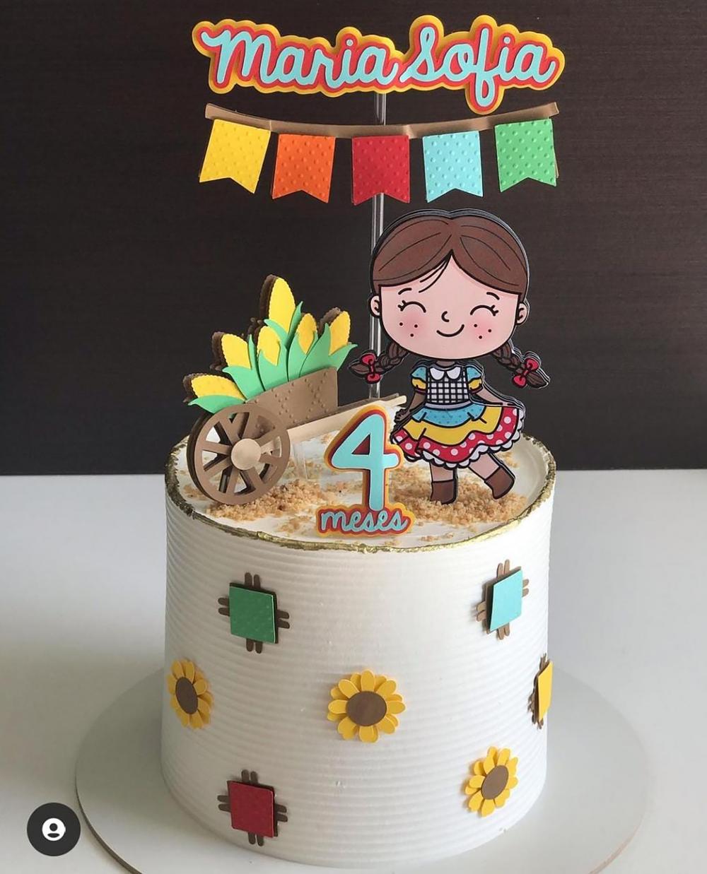 Topo de Bolo Festa Junina 30 Studio/PDF/PNG