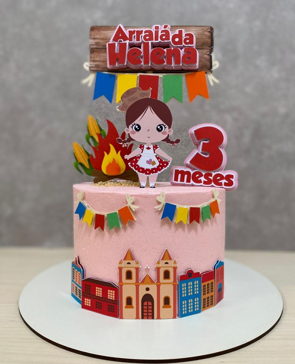 Topo de Bolo Festa Junina 32 Studio/PDF/PNG