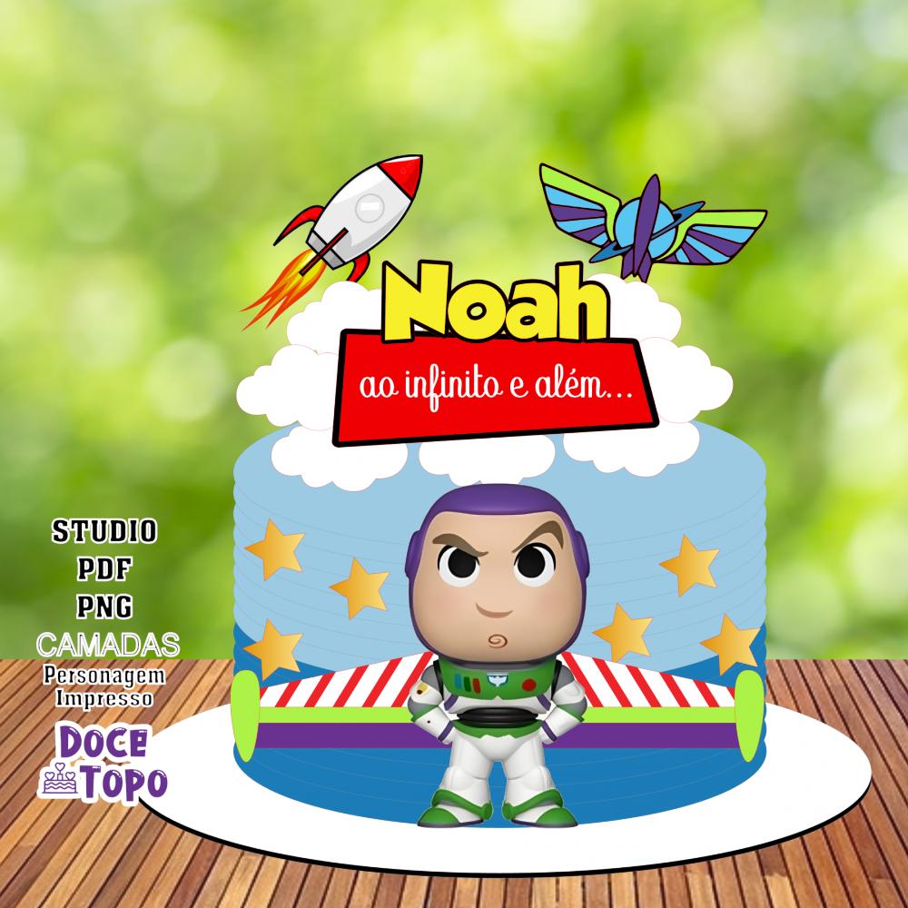 Topo de Bolo Buzz Lightyear 02 Studio/PDF/PNG