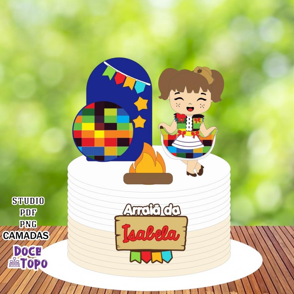 Topo de Bolo Festa Junina 34 Studio/PDF/PNG