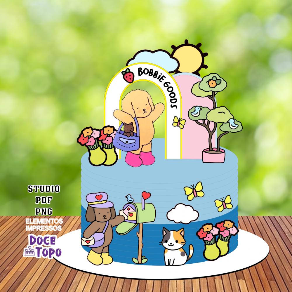 Topo de Bolo Bobbie Goods 04 Studio/PDF/PNG