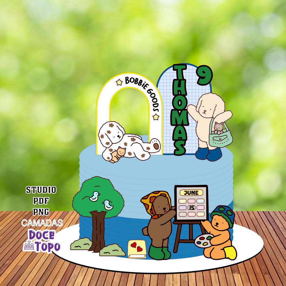 Topo de Bolo Bobbie Goods 05 Studio/PDF/PNG