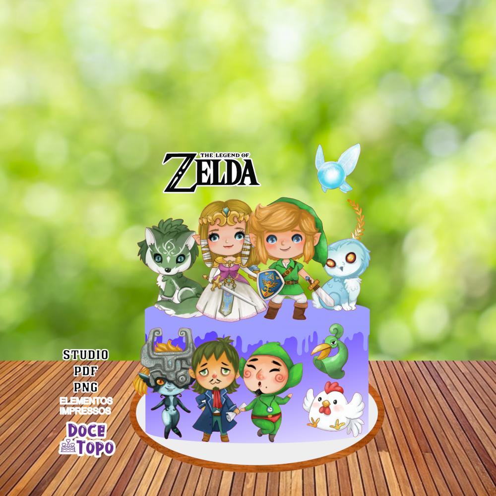 Topo de Bolo Zelda 01 Studio/PDF/PNG