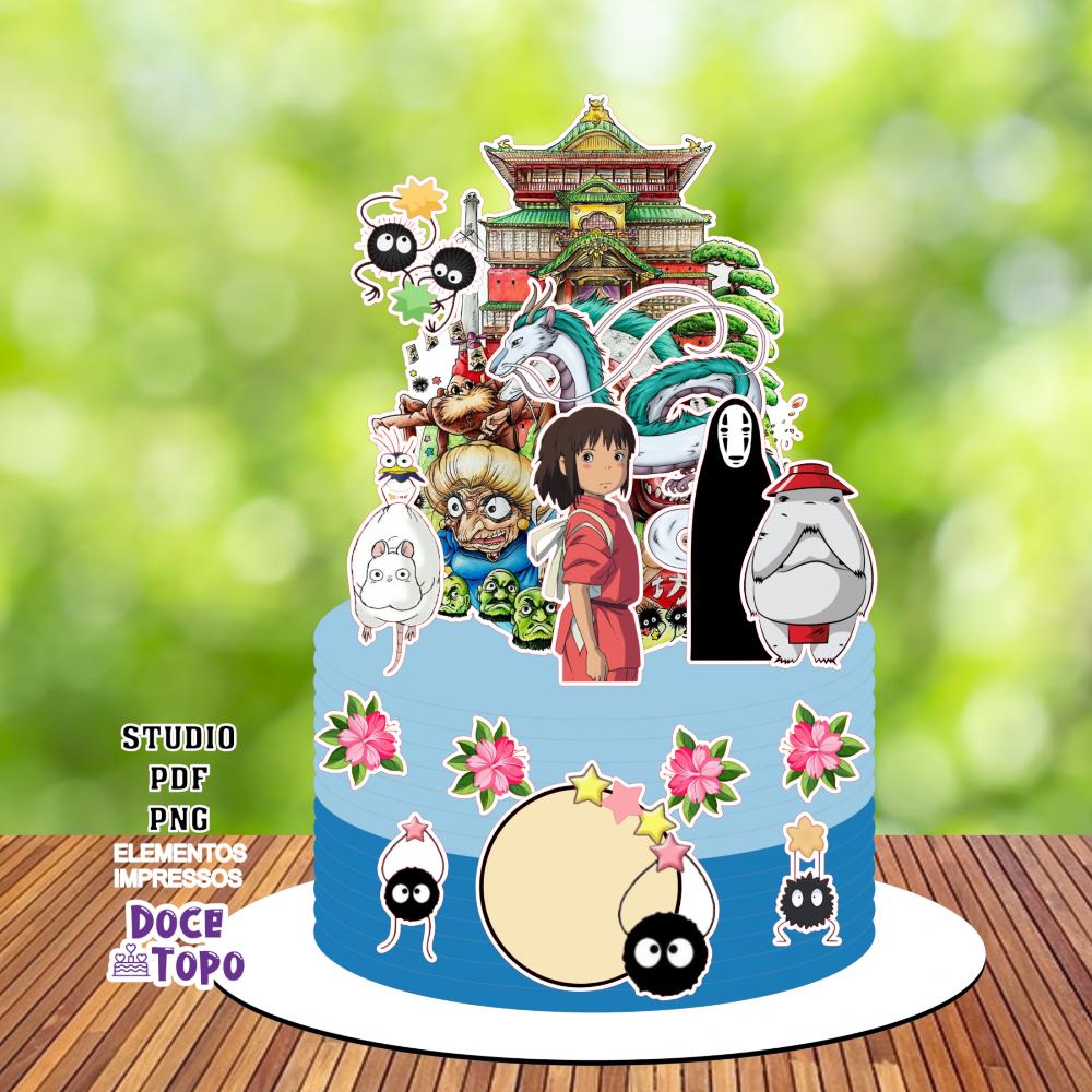Topo de Bolo A Viagem de Chihiro 01 Studio/PDF/PNG