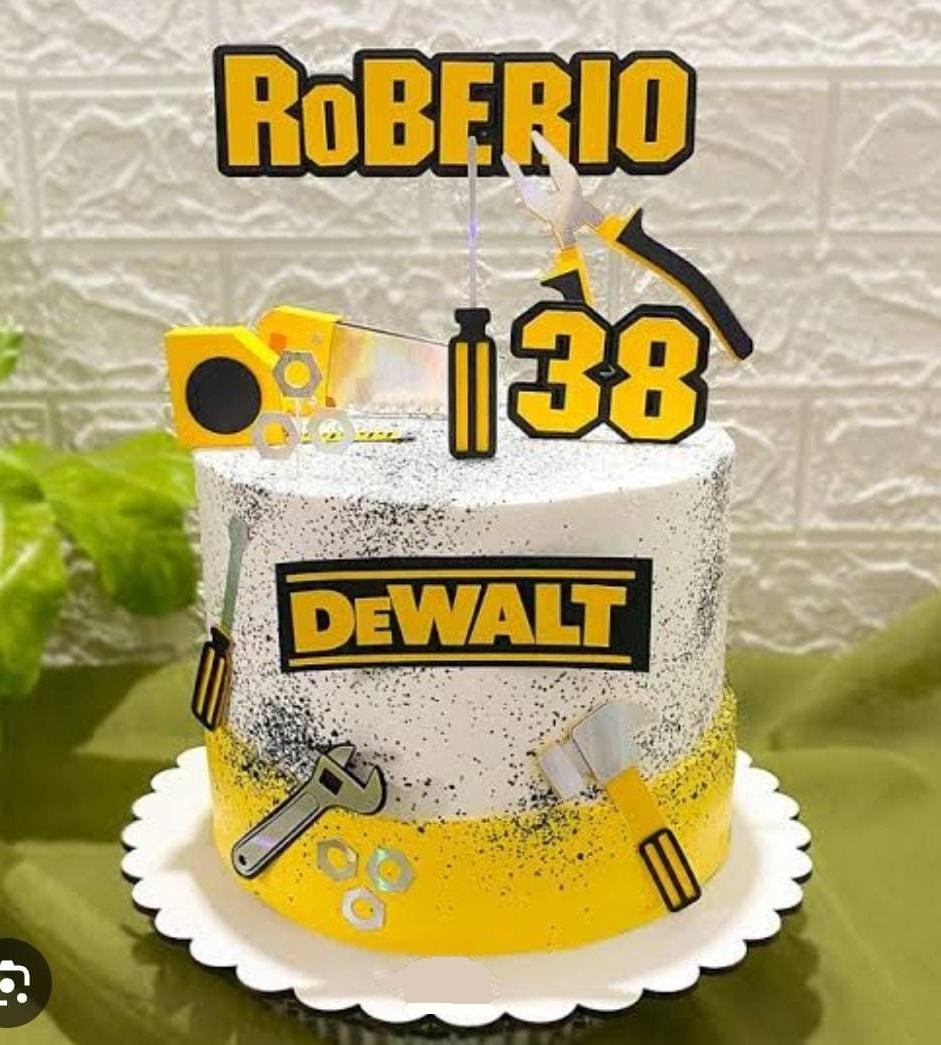 Topo de Bolo DeWalt Studio/PDF/PNG