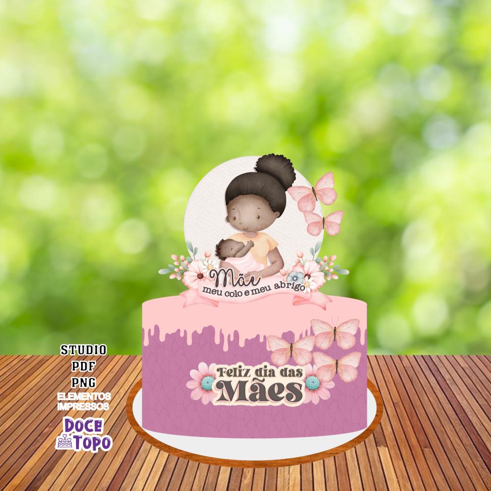 Topo de Bolo Dia das Mães 04 Studio/PDF/PNG