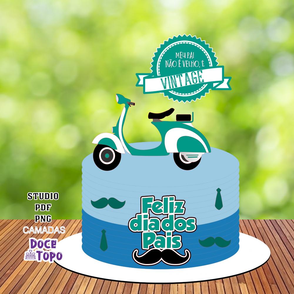 Topo de Bolo Dia dos Pais 02 Studio/PDF/PNG