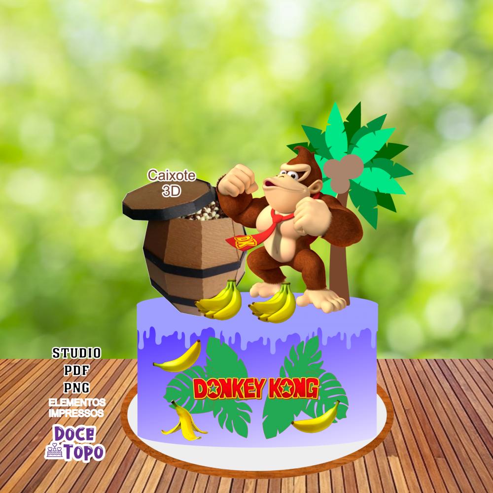 Topo de Bolo Donkey Kong Studio/PDF/PNG