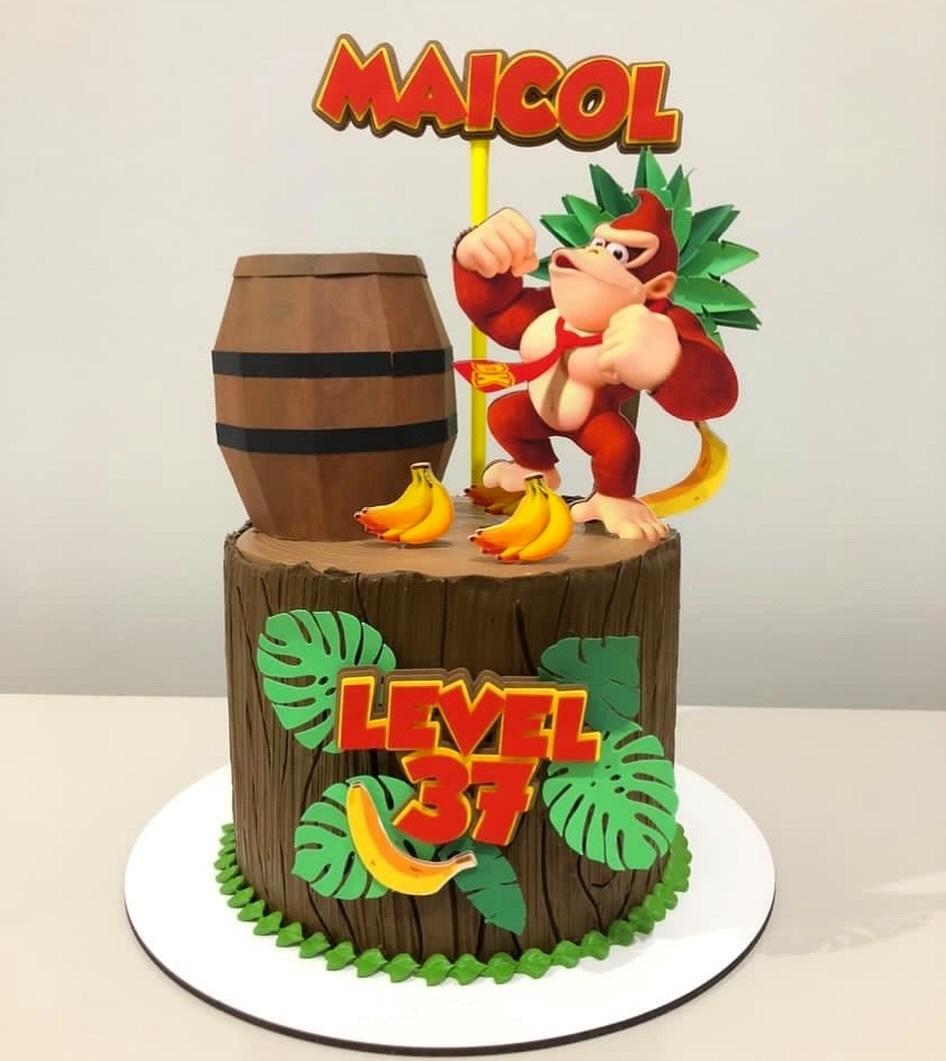 Topo de Bolo Donkey Kong Studio/PDF/PNG