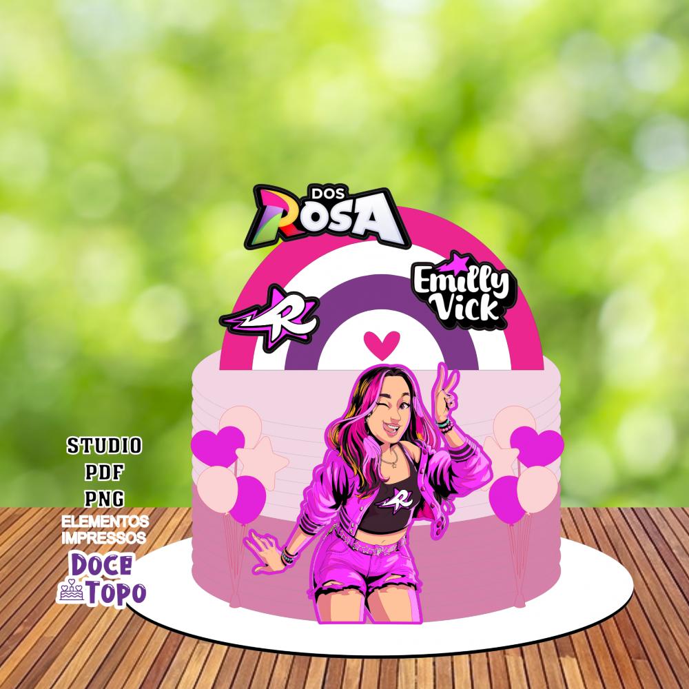 Topo de Bolo Emilly Vick 03 Studio/PDF/PNG