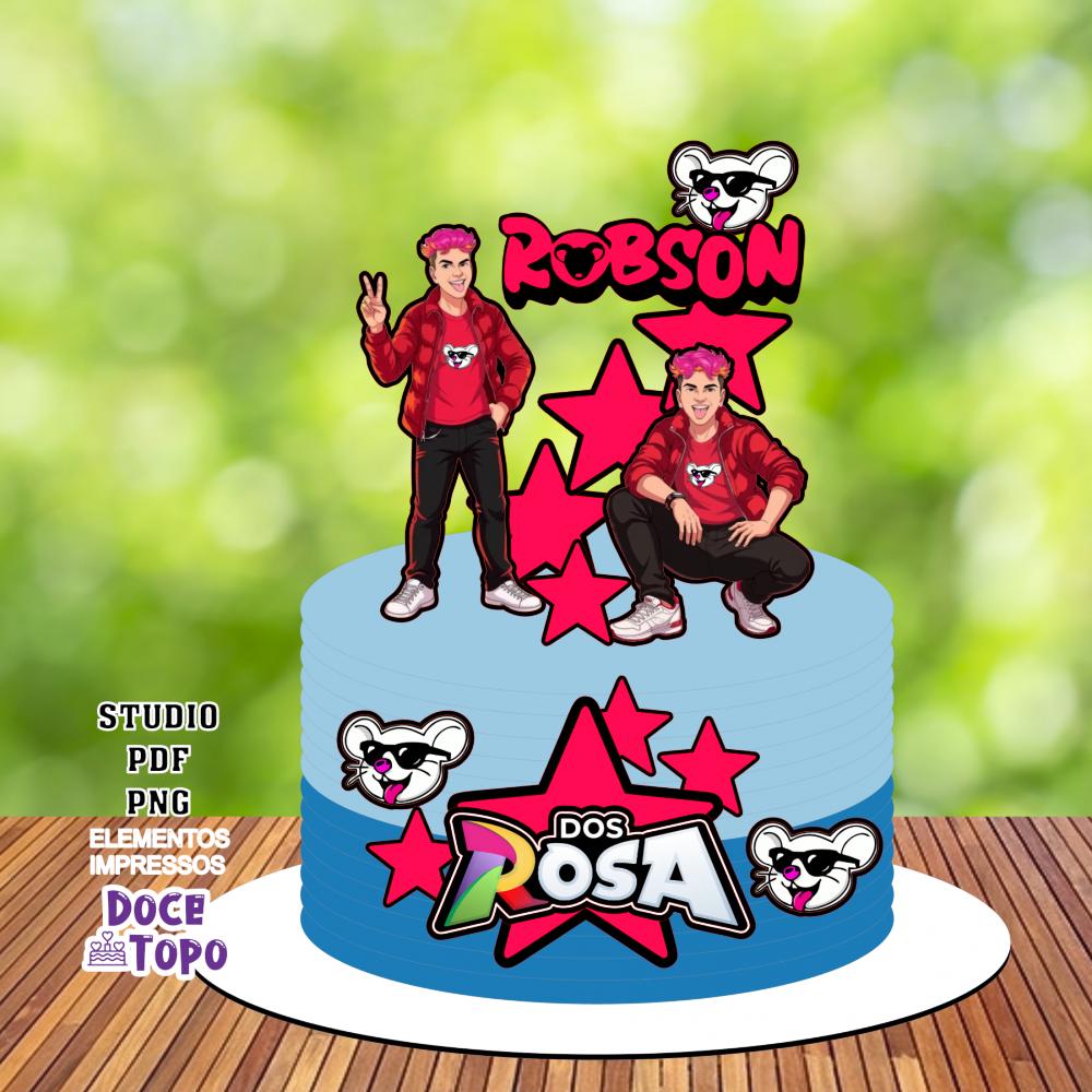 Topo de Bolo Robson dos Rosas 01 Studio/PDF/PNG