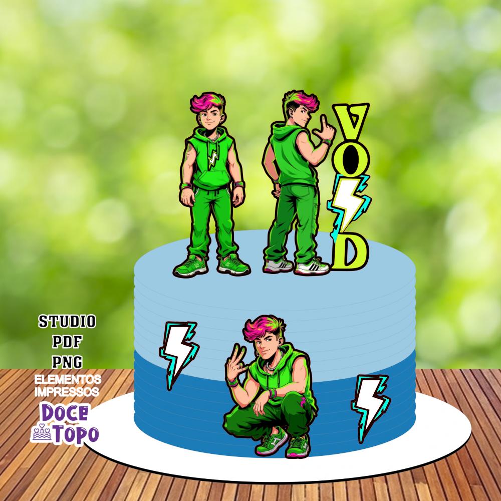 Topo de Bolo Void dos Rosas 01 Studio/PDF/PNG